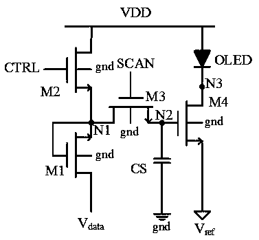 Silicon-based OLED pixel circuit and method for compensating change of electrical properties of OLED