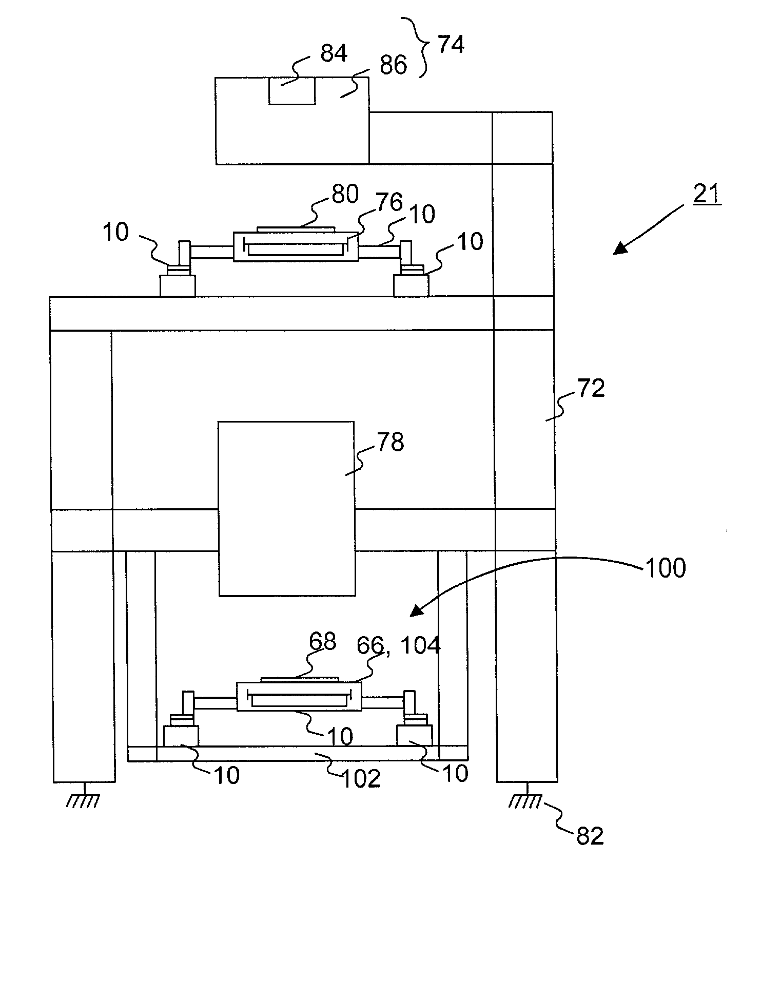 Reaction mass for a stage device