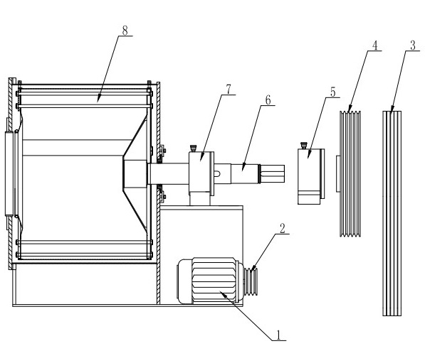 Detection method for rotation speed of roller of washing and dehydration machine and detection unit structure thereof