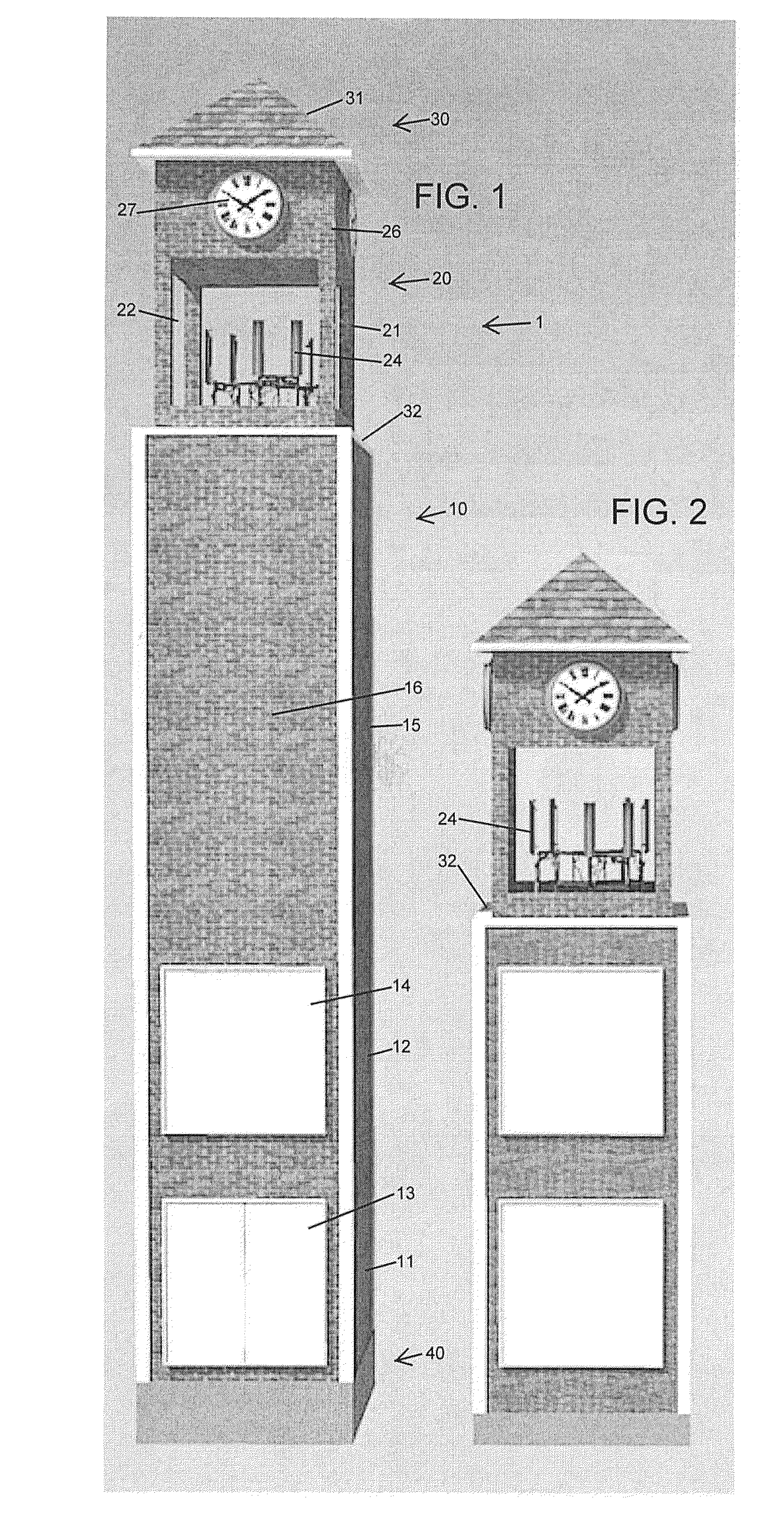 Cellular Antenna Tower and Equipment Enclosure Based on Shipping Container