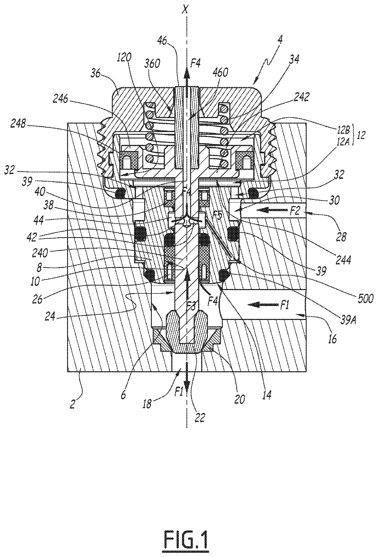 Valve, system for application of covering product including such a valve and dedicated mounting and dismounting tool