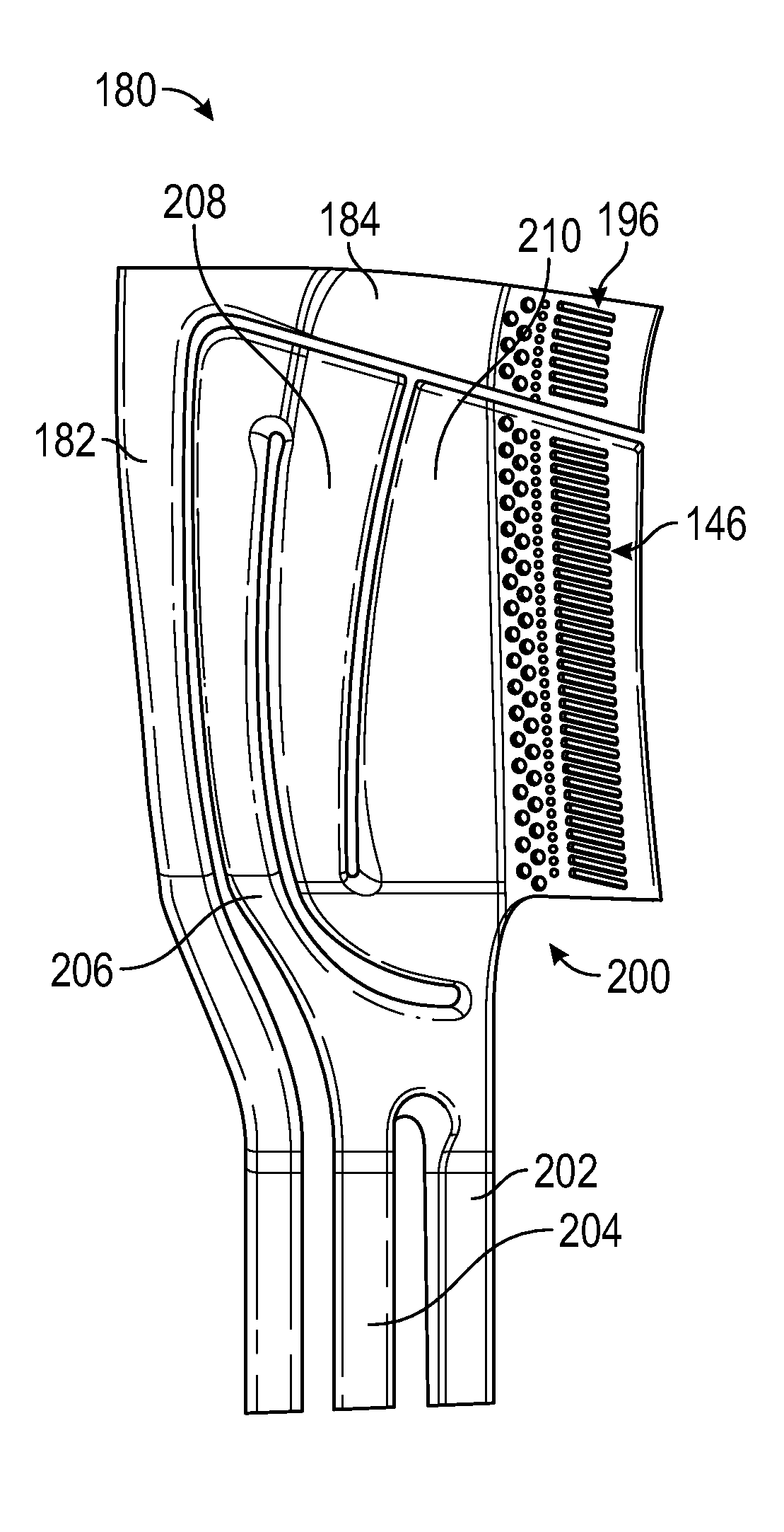 Aft flowing serpentine cavities and cores for airfoils of gas turbine engines
