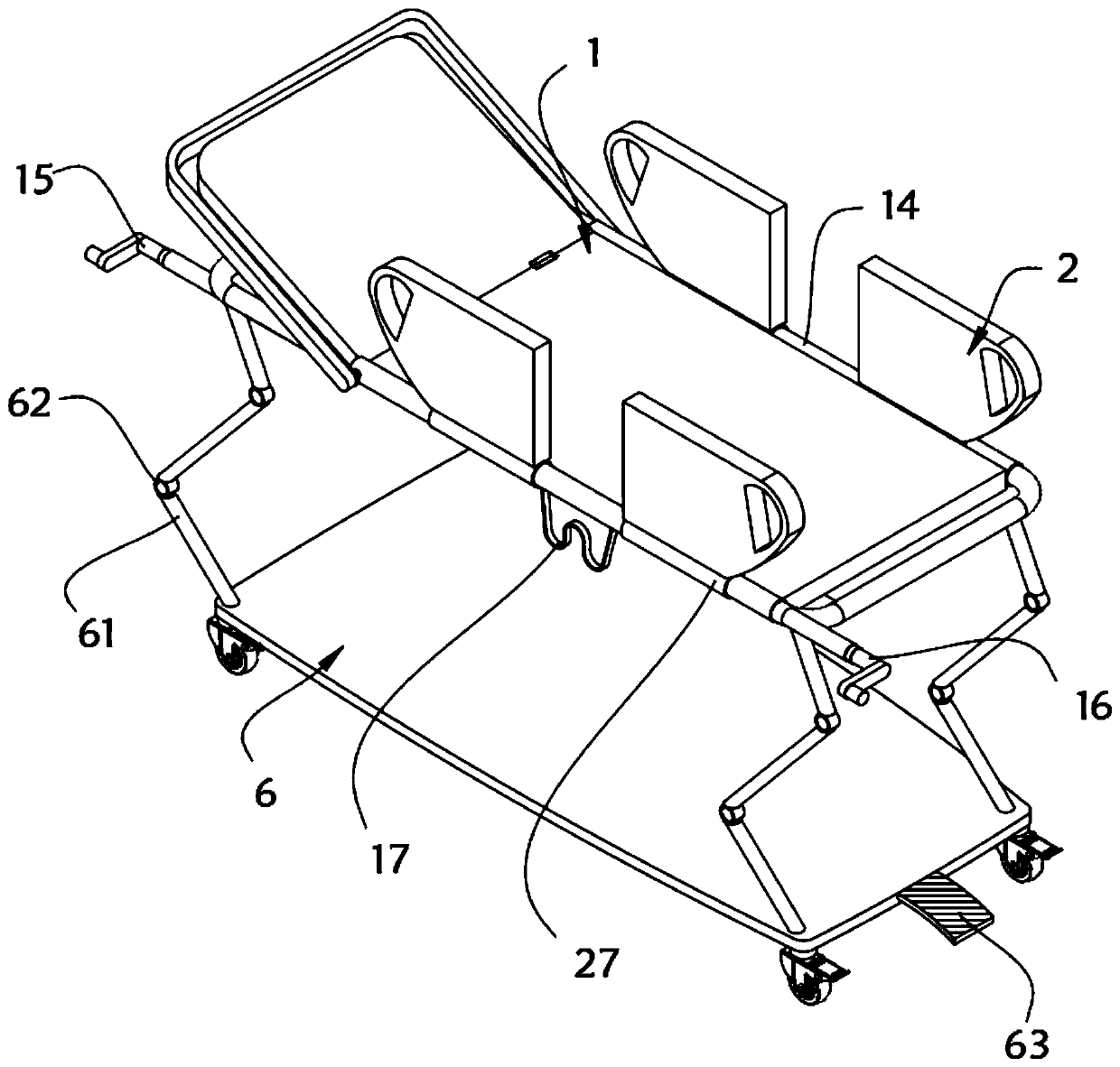 Operation patient transfer bed