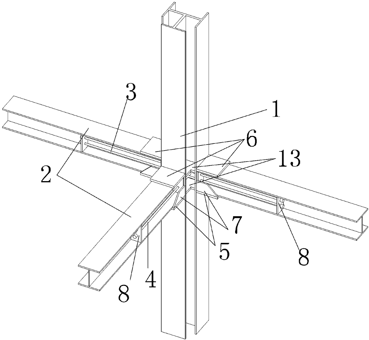 A multi-storey assembled modular self-resetting steel structure special-shaped column frame system