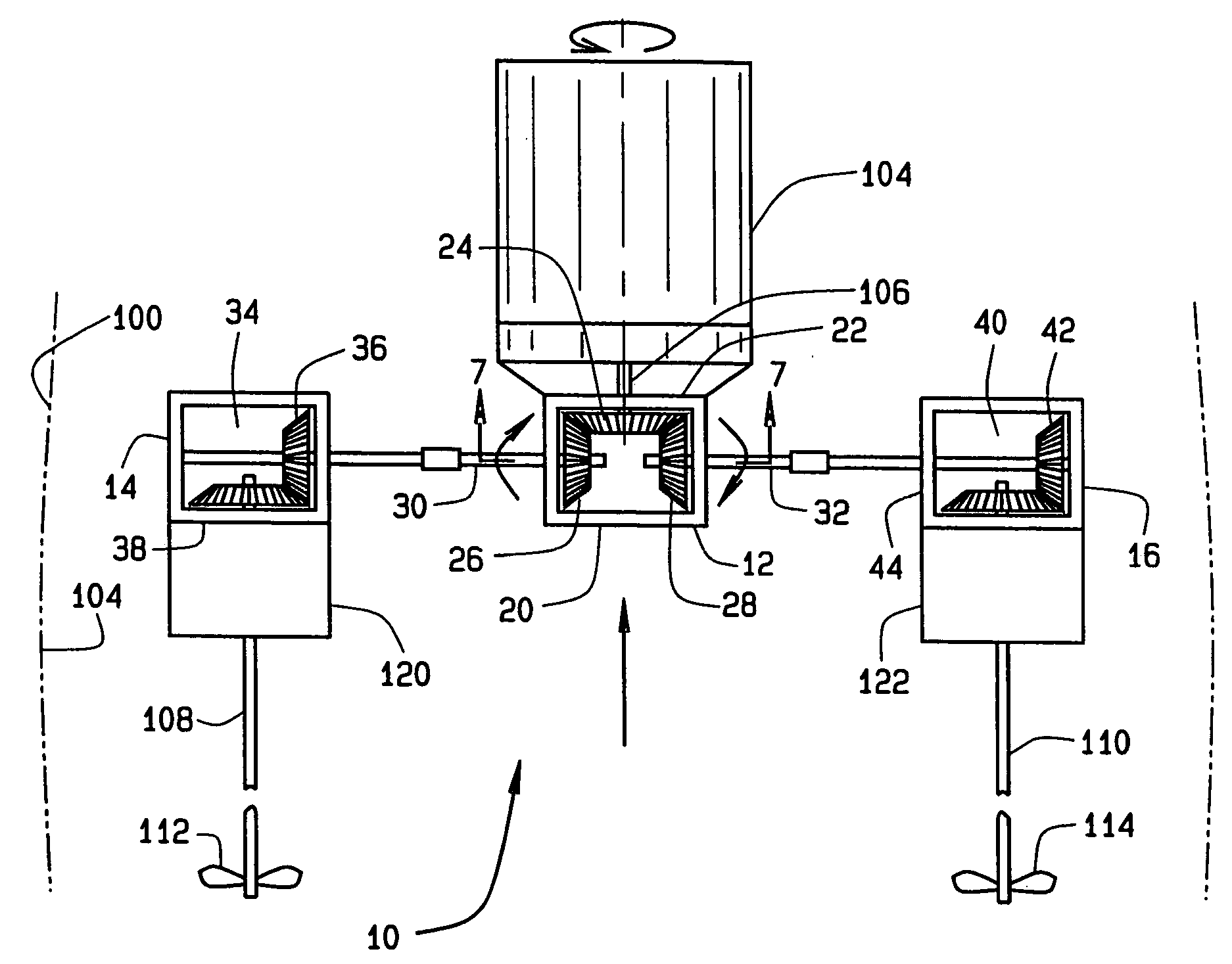 Power boat drive system with multiple gearboxes