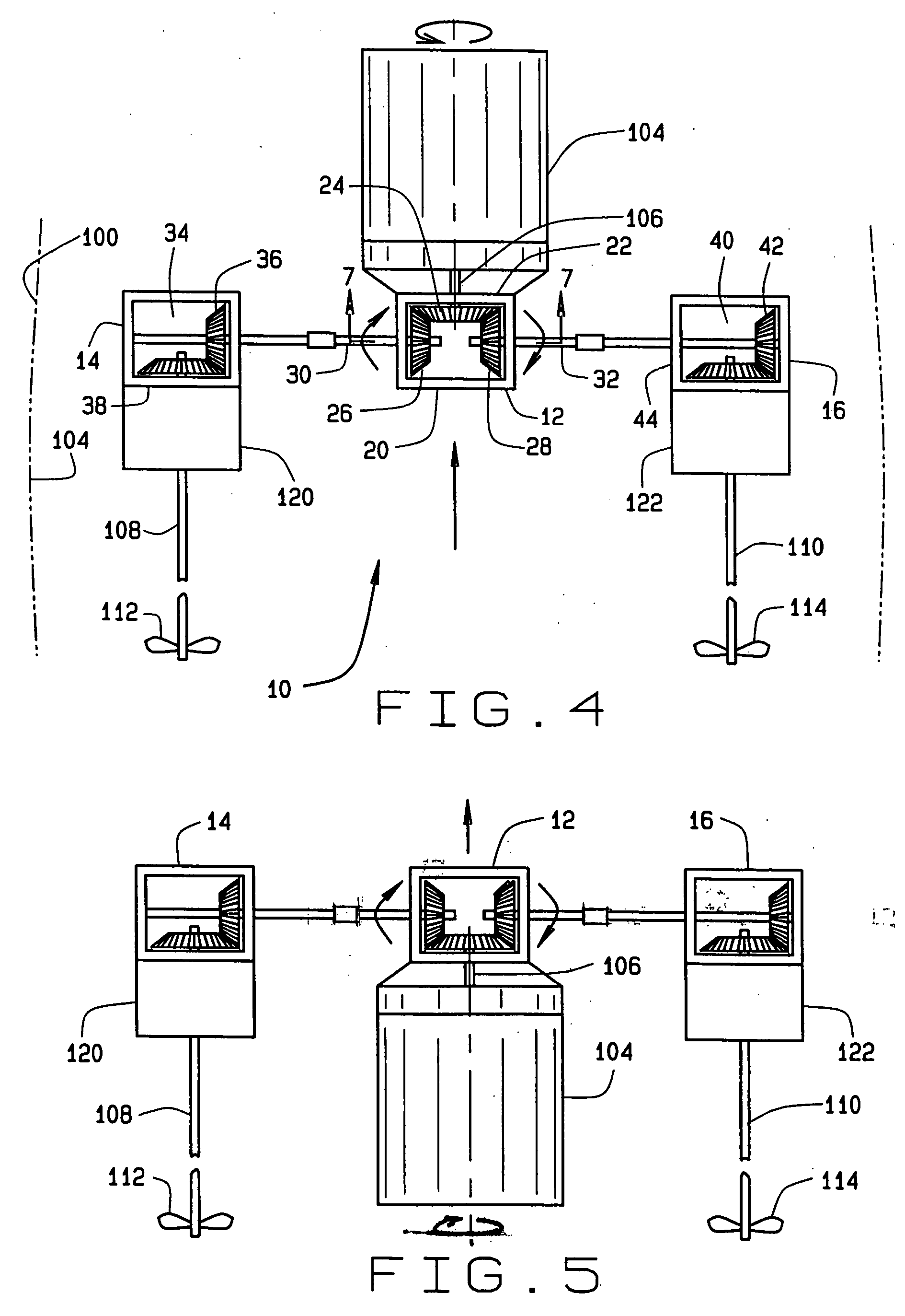 Power boat drive system with multiple gearboxes