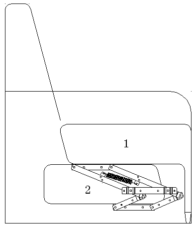 Sofa bed iron frame mechanism