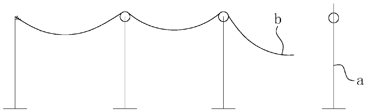 A wire end pulling method for tight-hanging wire construction of transmission lines