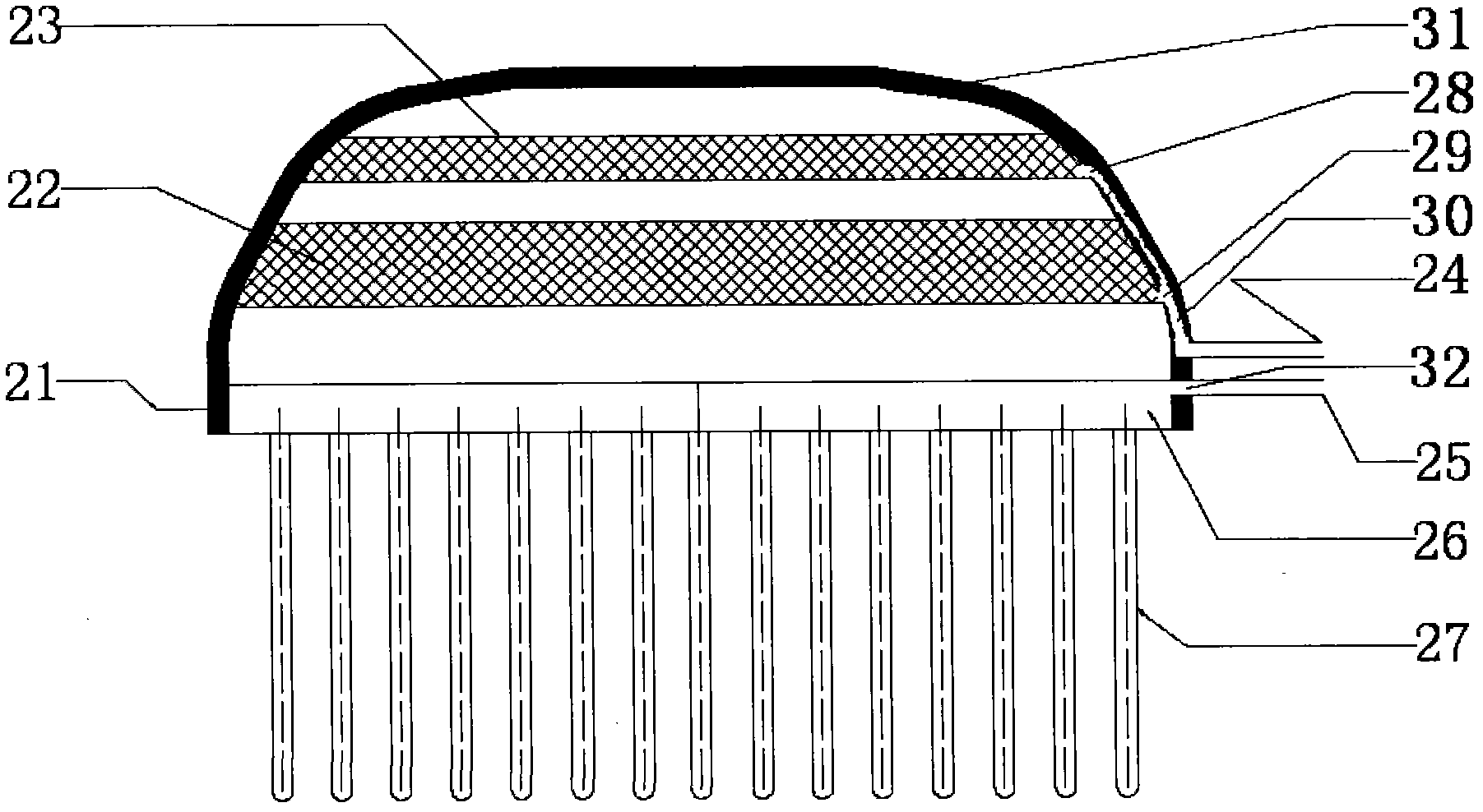 Cooling and heating device for cooked food