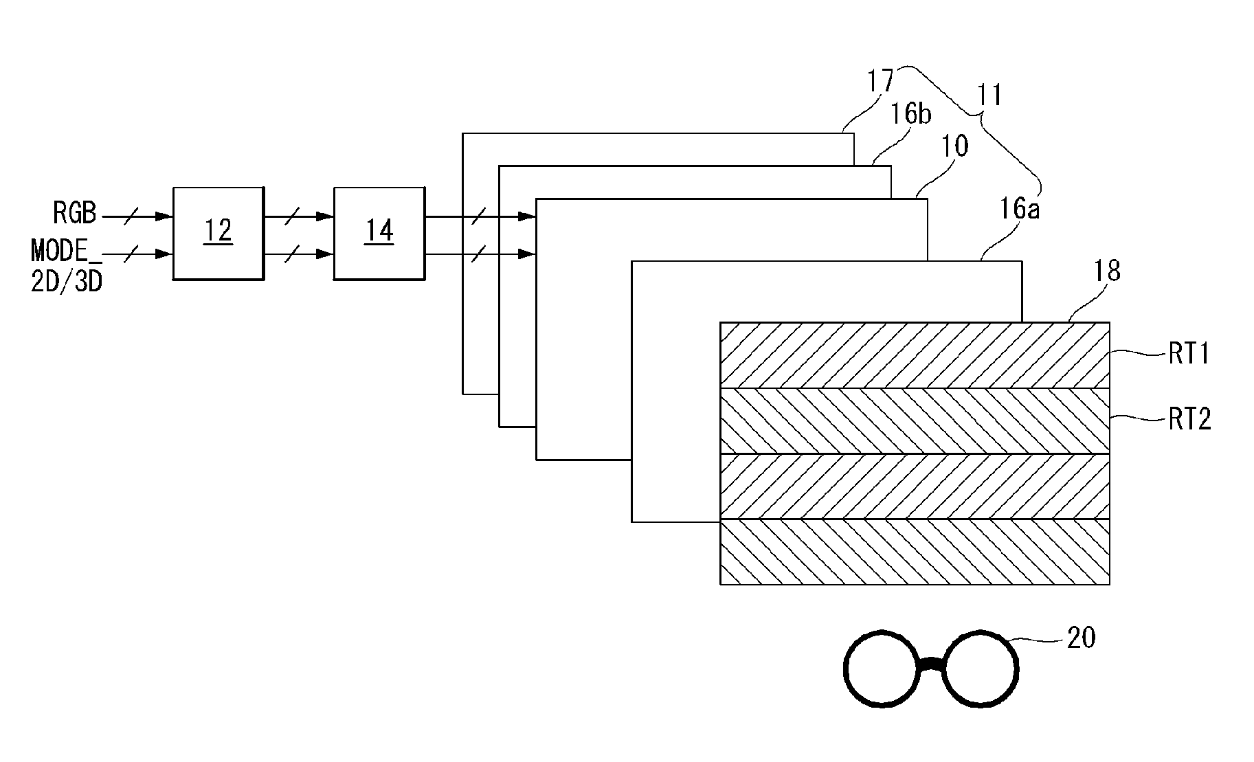 Image display device capable of implementing 2D image and 3D image and driving method thereof