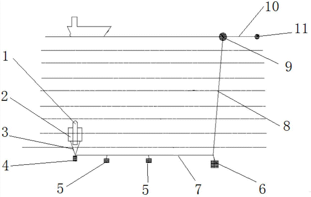 Releasing device and releasing method for underwater beacon used for dynamic positioning system sea trial