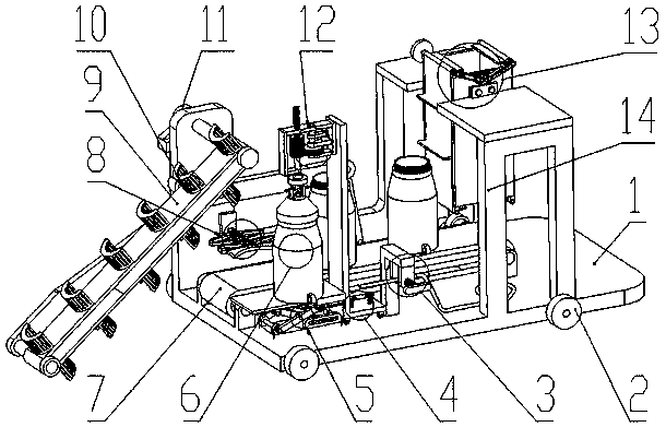 Garbage collection and disposal device for sea surface garbage concentration area