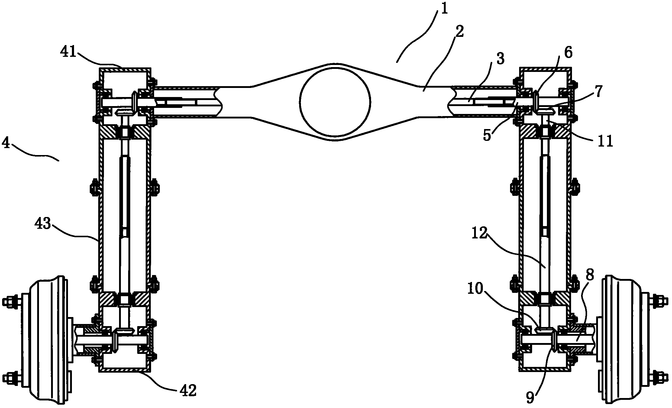 High ground clearance vehicle drive axle