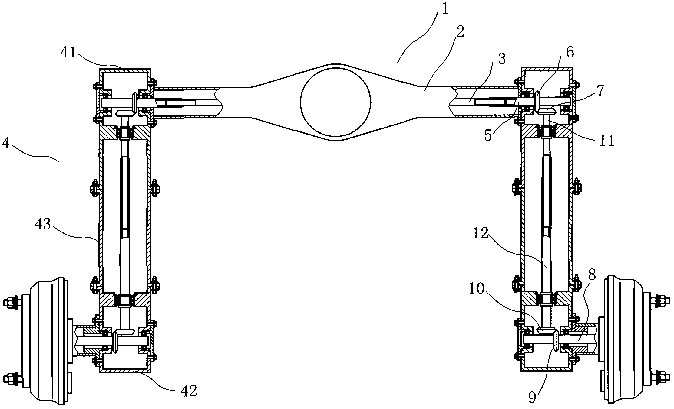 High ground clearance vehicle drive axle