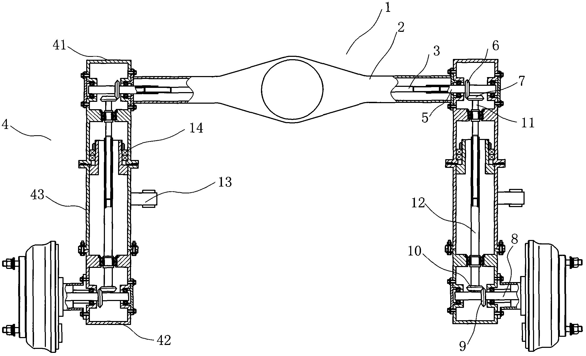 High ground clearance vehicle drive axle