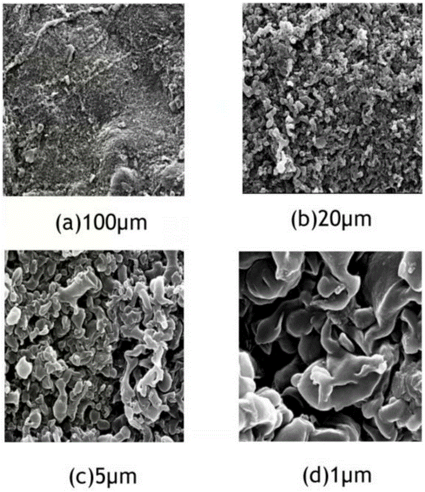 Polycaprolactone and silk fibroin electrospun fibrous membrane with surface of continuous laminated micro-nano structure and preparation method and application thereof