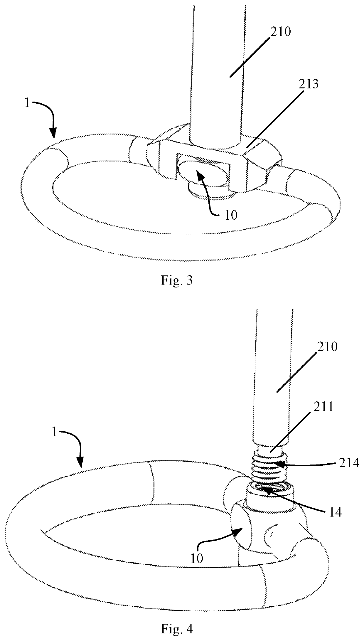 Delivery device for prosthetic mitral valve annuloplasty ring and prosthetic mitral valve annuloplasty ring delivery system