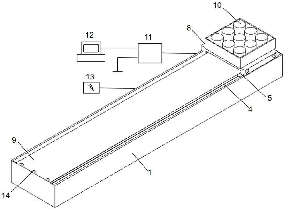 Linear motor driven ship model forced rolling device