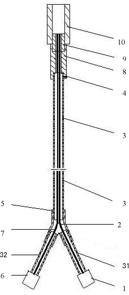 Compound-glass optical fiber bundle device