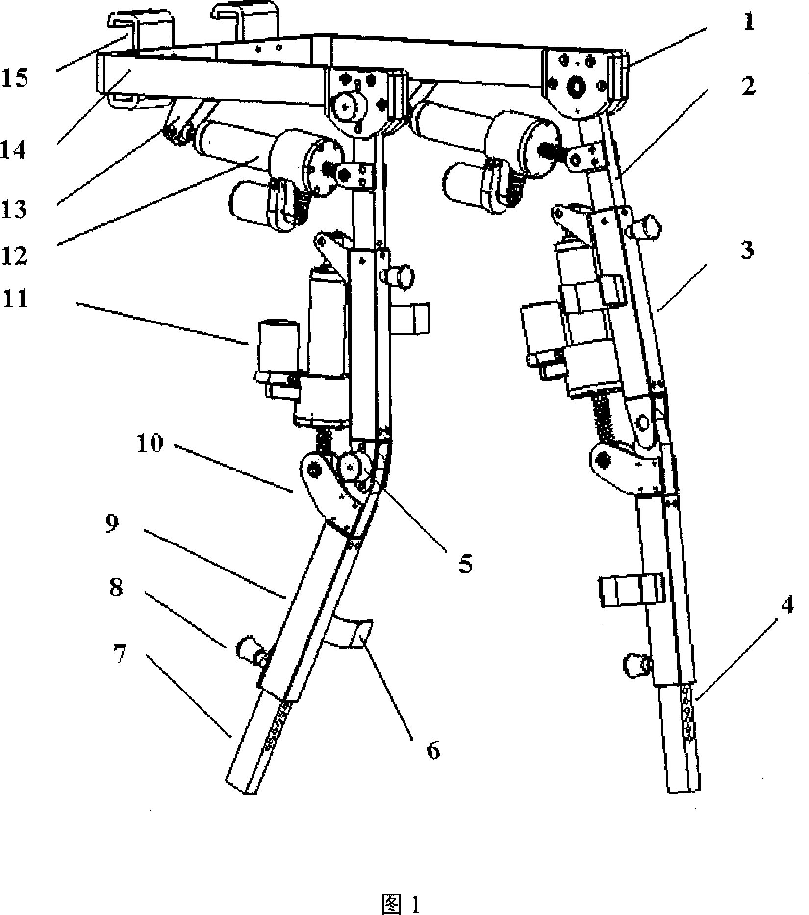 Automatic gait correcting device in lower limb rehabilitation