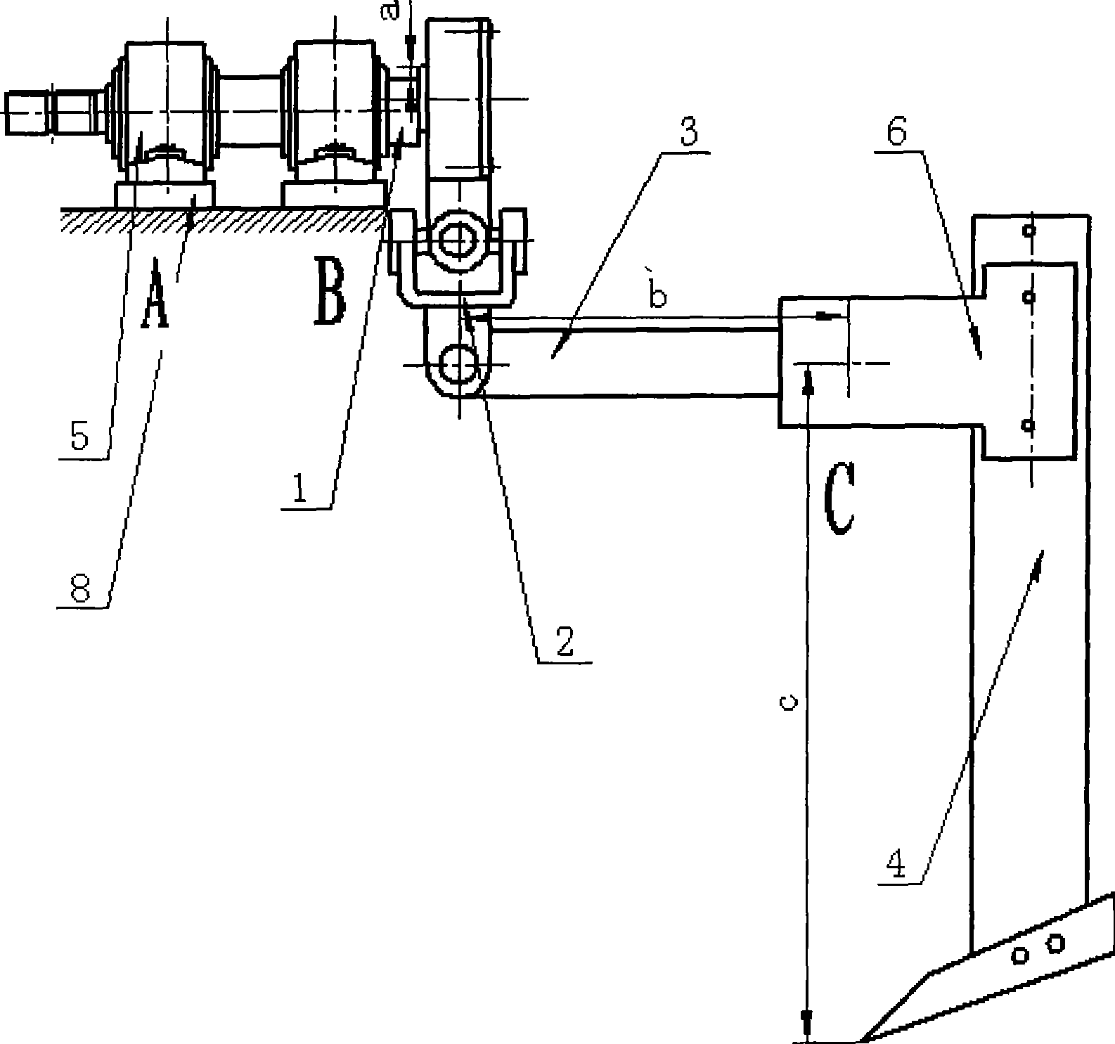 Vibration mechanism of vibrating subsoiler