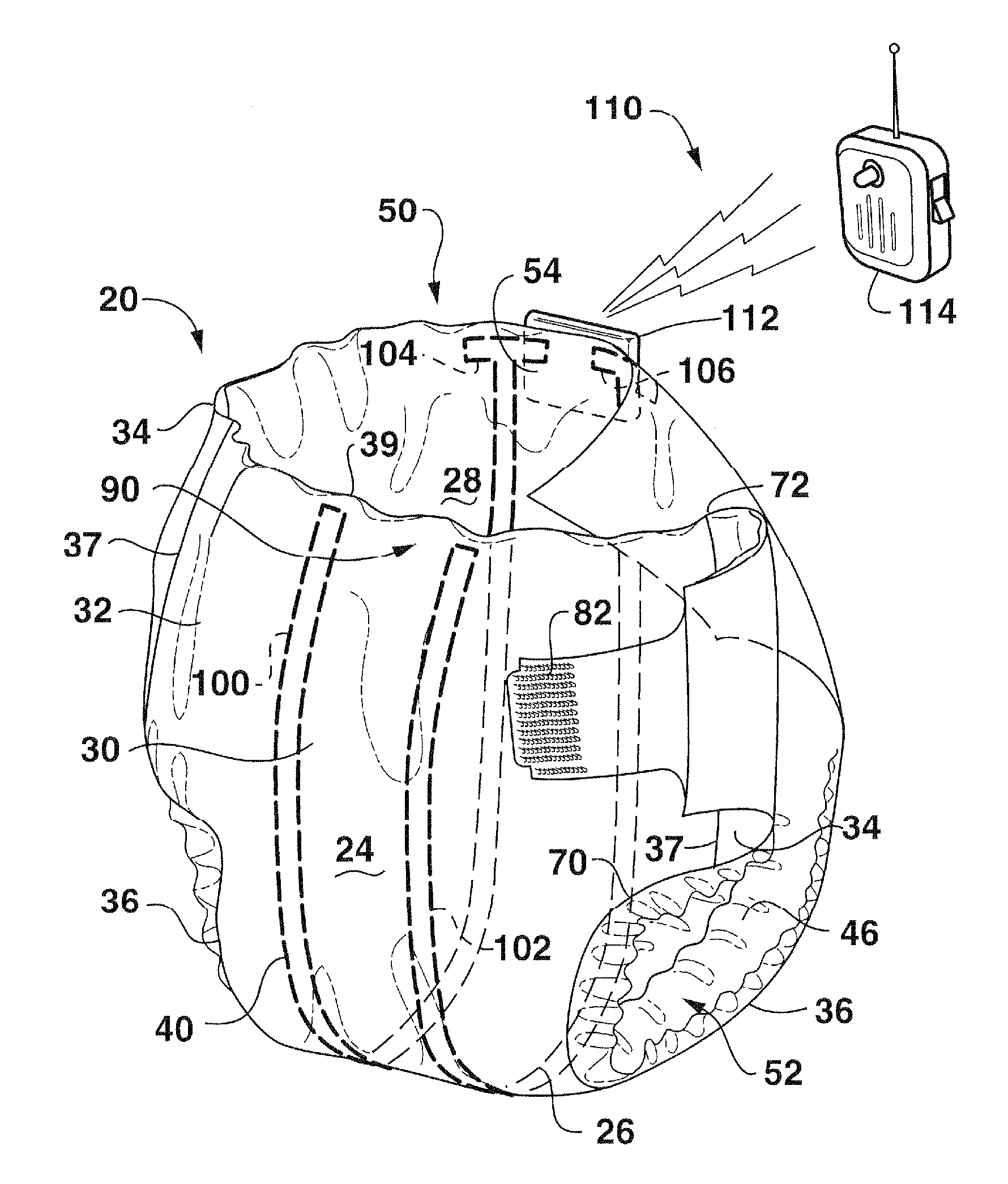 Connection Mechanisms in Absorbent Articles for Body Fluid Signaling Devices