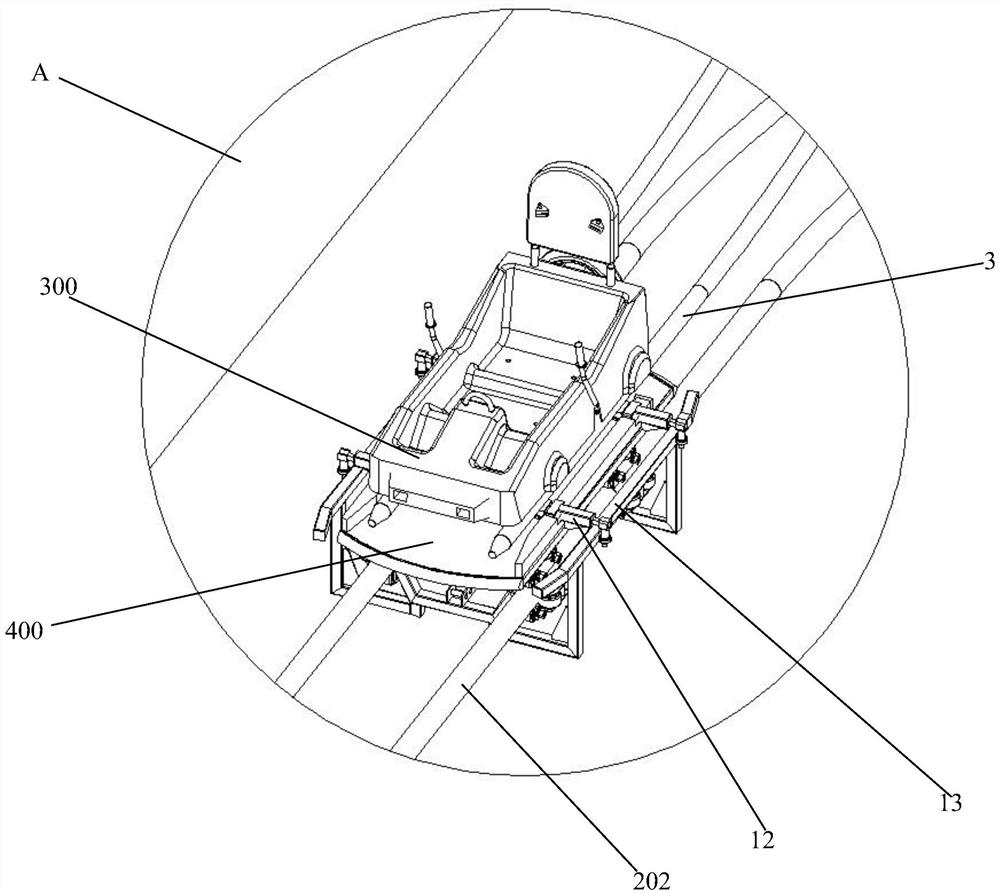 Amusement tubular slideway vehicle transporting system