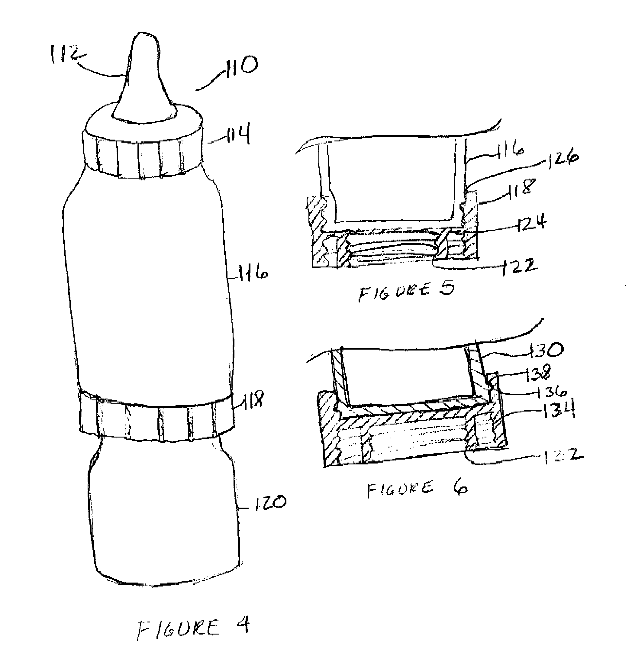 Baby Bottle With Side by Side and Attached Compartments