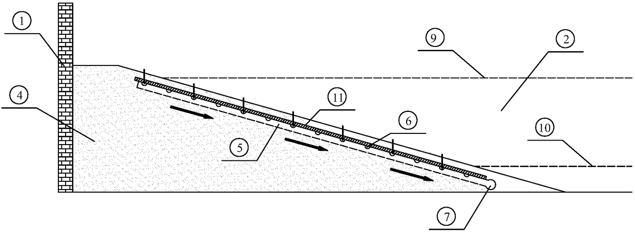 A mud pumping pipe gallery system for slowing mudification of artificial sandy beaches on silty coasts