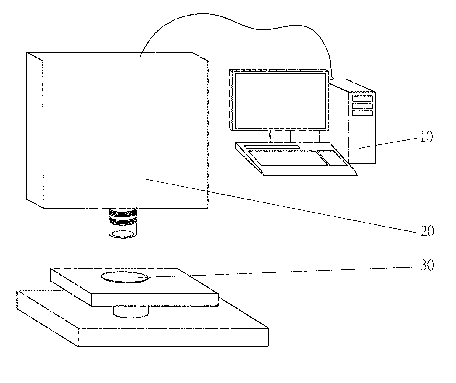 Stress detection system on small areas and method thereof