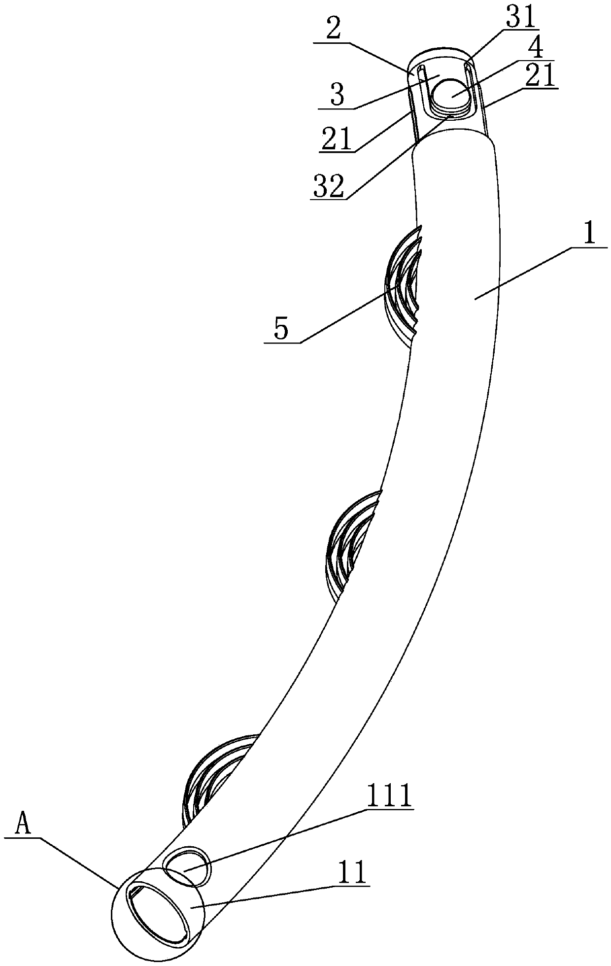 Connection structure of plastic pipe fitting and hula hoop using connection structure