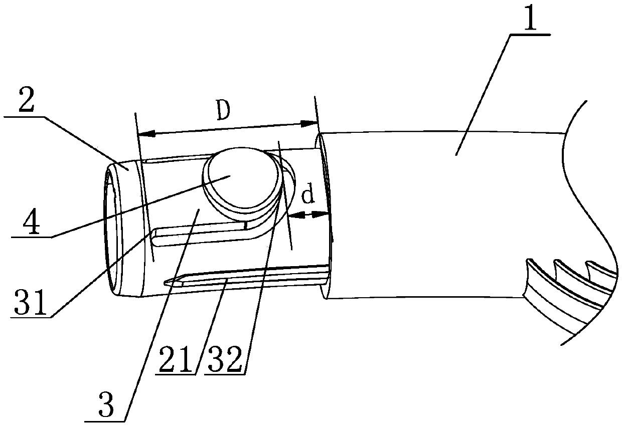 Connection structure of plastic pipe fitting and hula hoop using connection structure