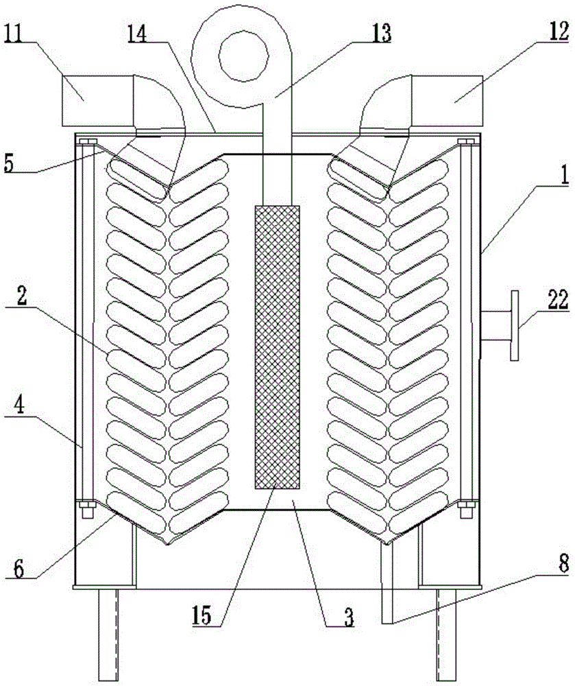 A narrow-gap oblate double-coil integral condensing boiler