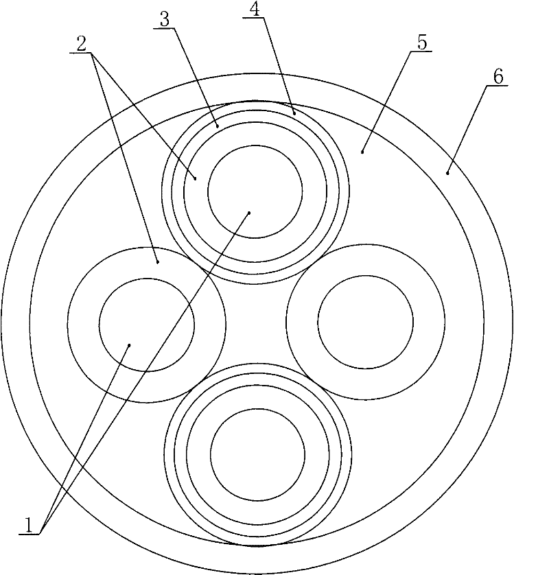 Cable for ship hydrophone equipment and manufacturing method thereof