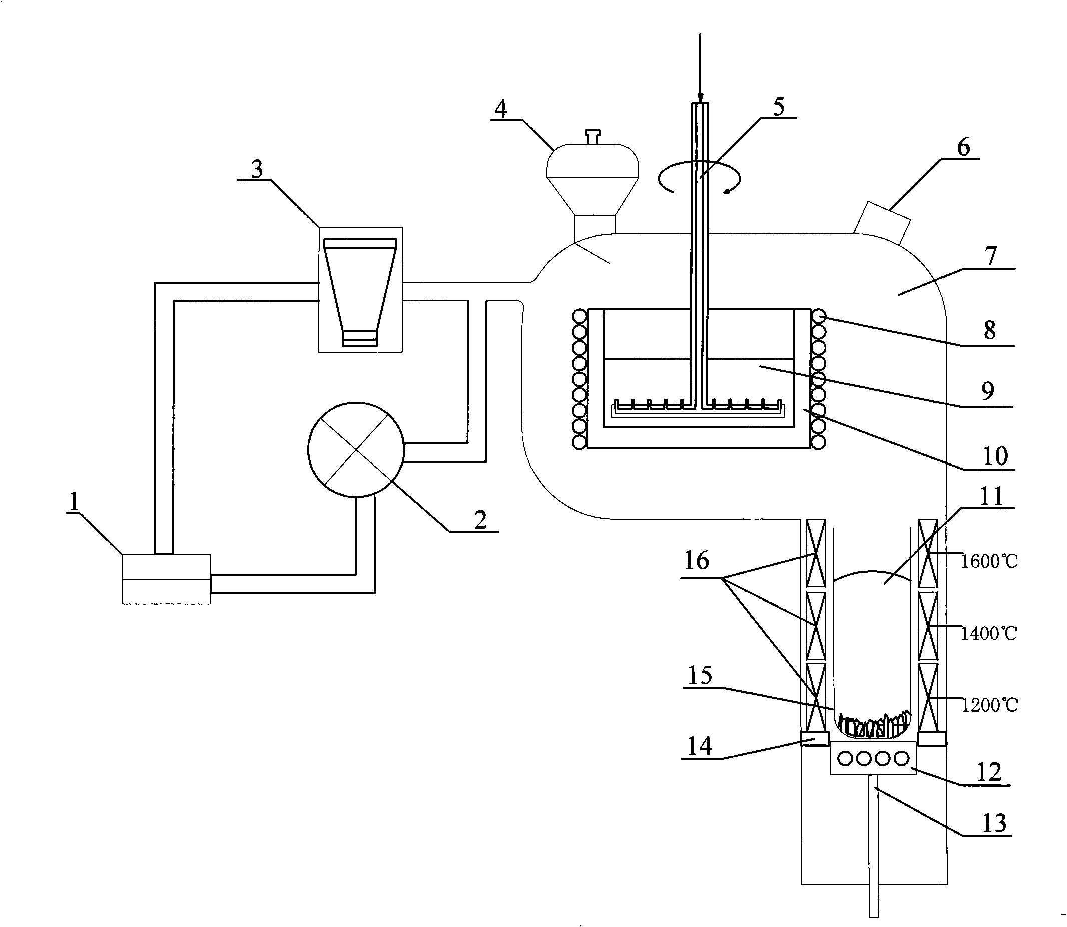 Purification apparatus and method for solar energy level polysilicon