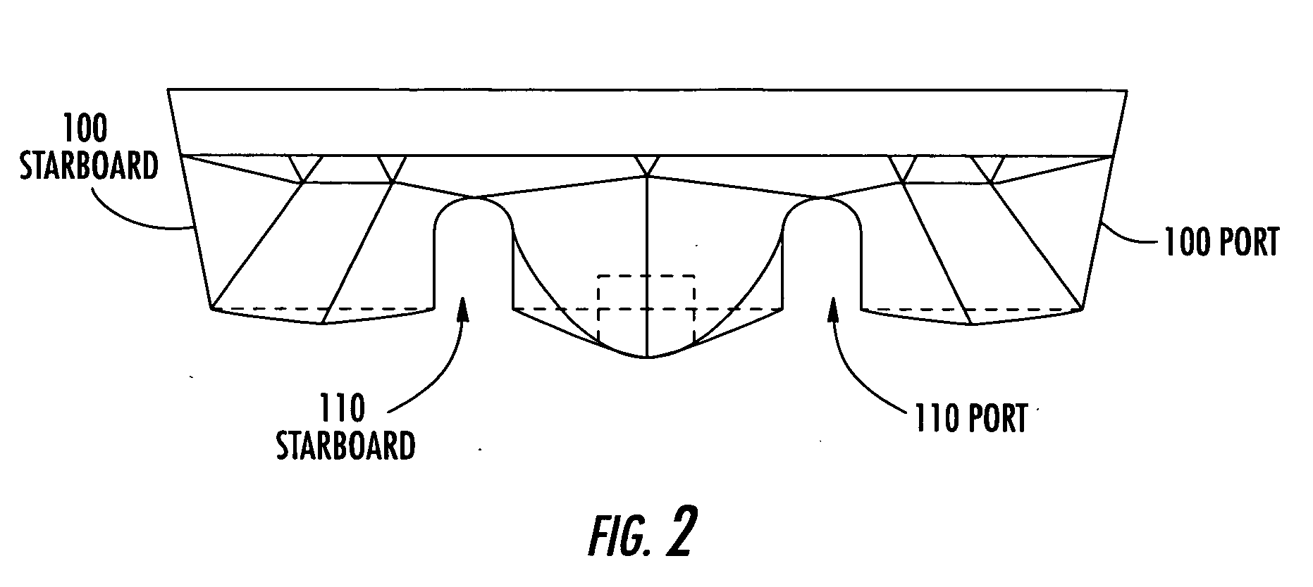 Powerboat with disappearing tunnel