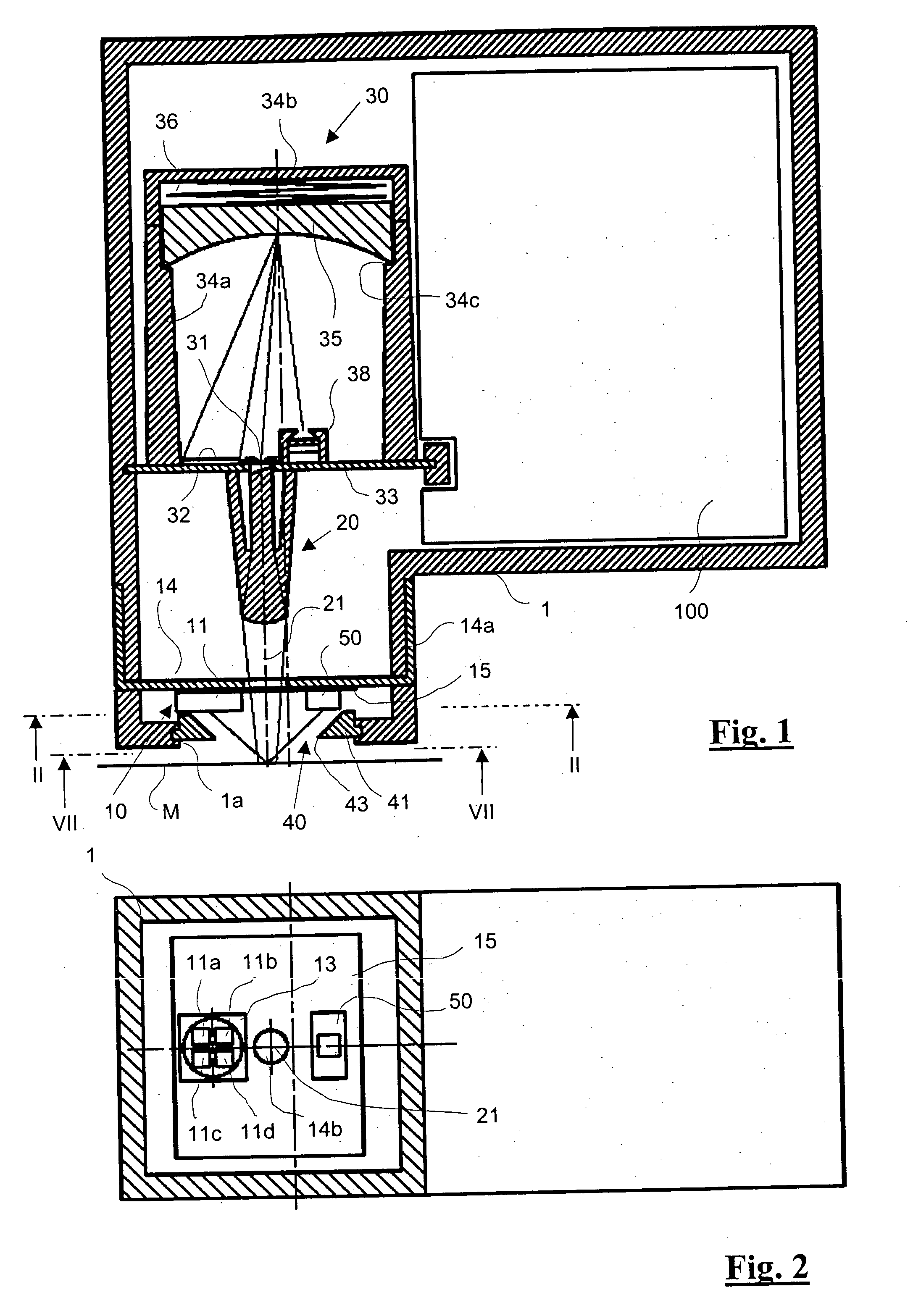 Spectral photometer and associated measuring head