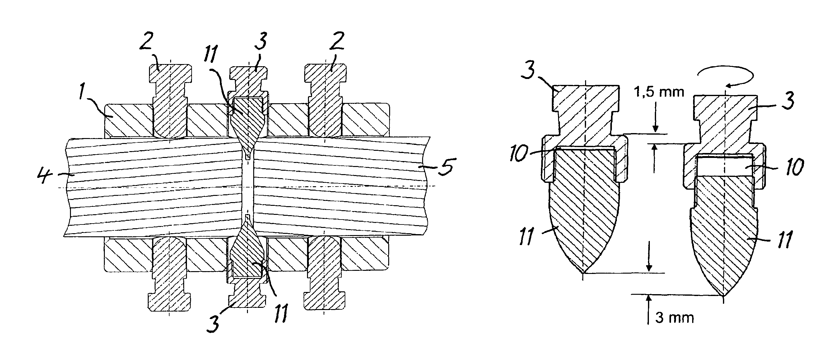 Device for connecting two electrical conductors
