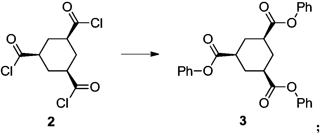 Multi-step continuous preparation method of (1alpha, 3alpha and 5alpha)-1,3,5-cyclohexane tricarbonitrile