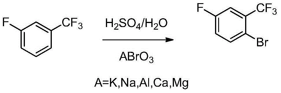 Preparation method of 2-bromine-5-fluorine trifluorotoluene
