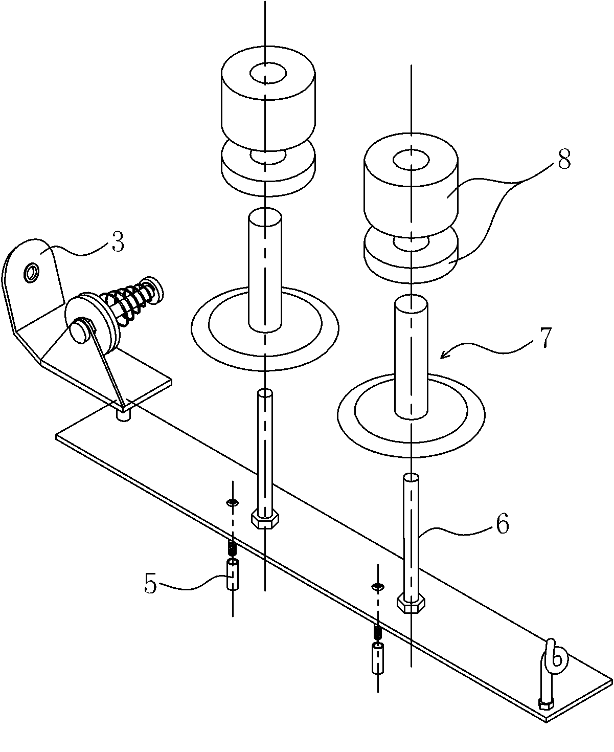 Automatic yarn waxing device of flat knitting machine