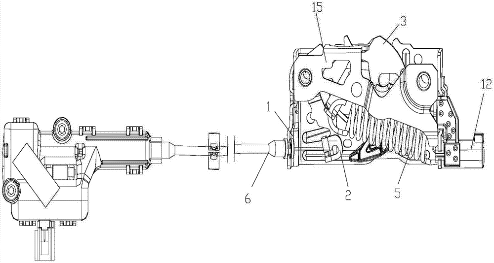 Double-pulling open-type front cover lock operation mechanism