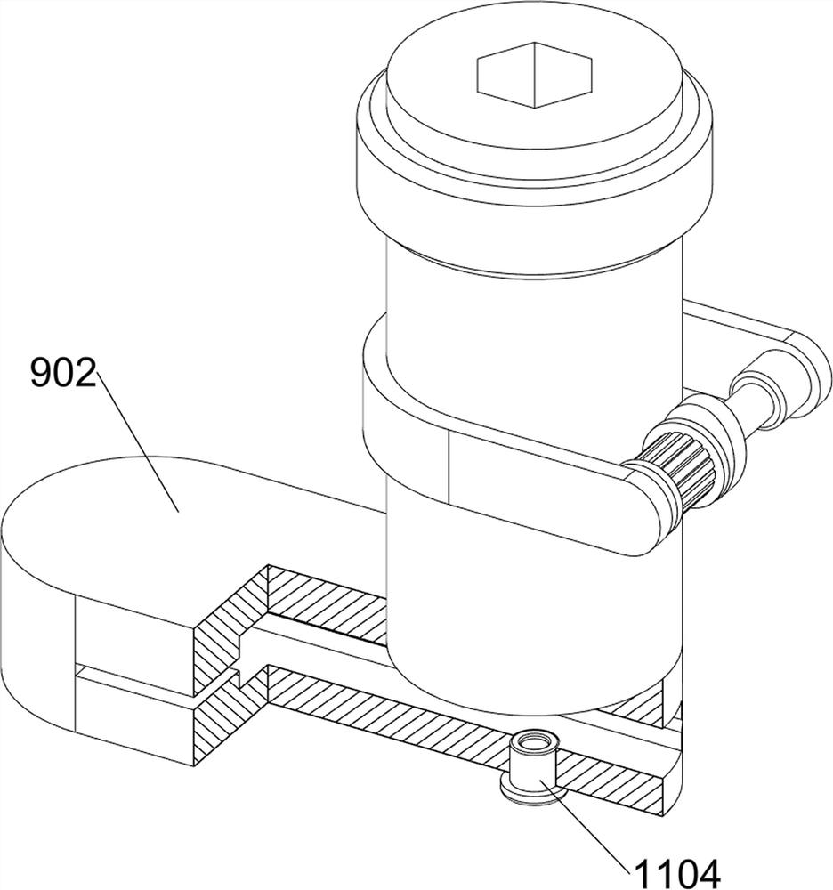 Automatic nut pushing device for mechanical assembly