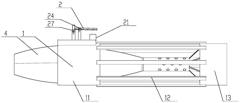 Unmanned aerial vehicle-mounted cannonball mounting device based on lever locking