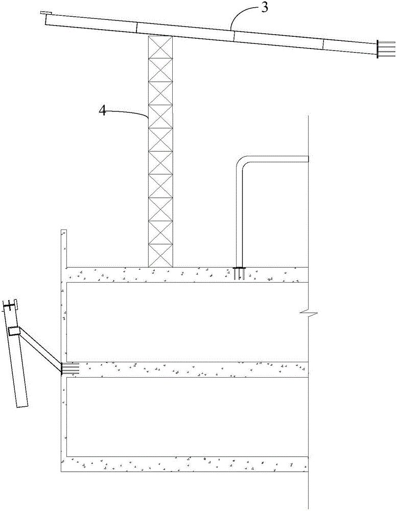 Mounting structure of soar-grille hyperbolic cantilever and mounting method of soar-grille hyperbolic cantilever