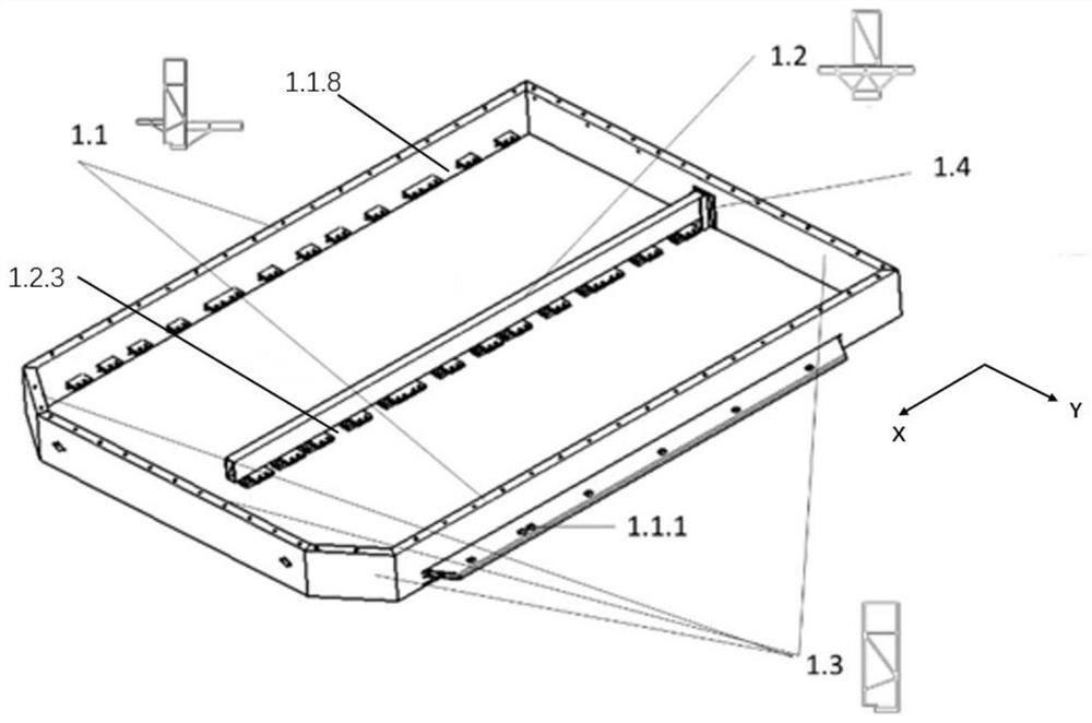 Integrated lower bottom plate of anti-extrusion battery lower box body, and preparation method thereof