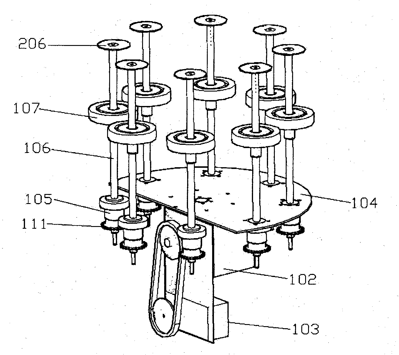 Circular-truncated-cone injection bonding machine