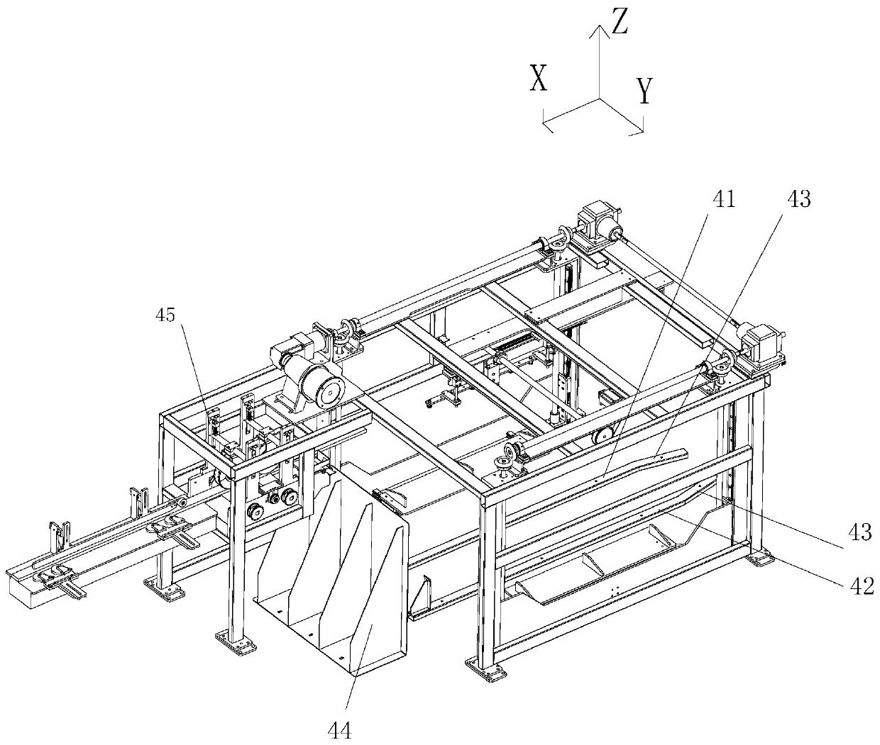 A square bar automatic feeding device