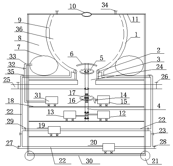 Plant root and soil separating and washing device