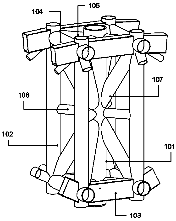 Large-span special-section intersecting truss structure and installation method thereof